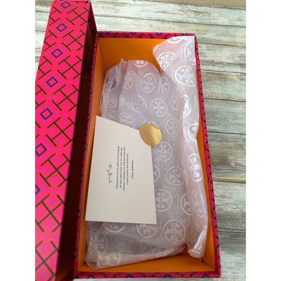 Set of 2 Tory Burch Sandals Shoe Gift Boxes and Tissue Paper - EMPTY 11" x 4" - Picture 7 of 9